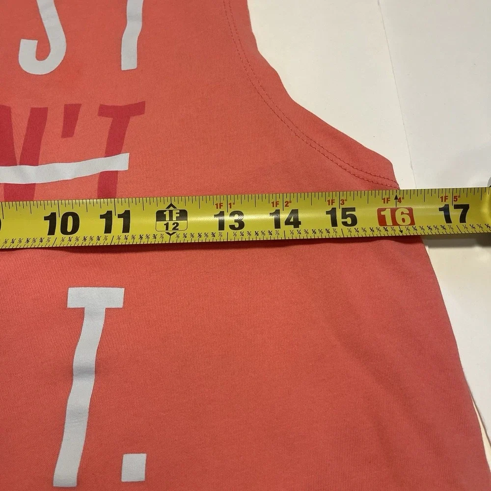 The Nike Tee Tank Top Dry-Fit Pink Logo Sporty Training Small READ